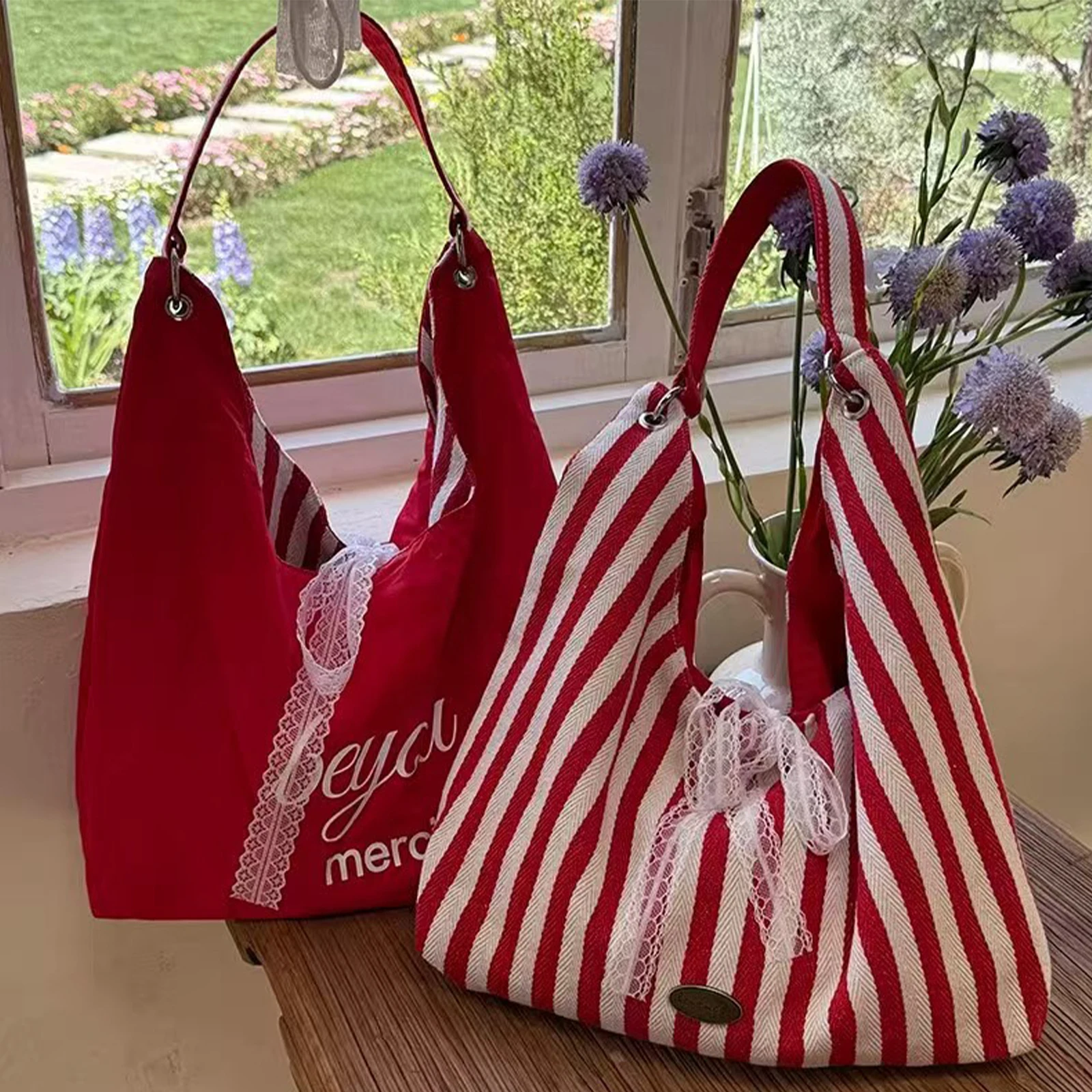 Women X Bags - Double Sided Women Handbag Large Striped