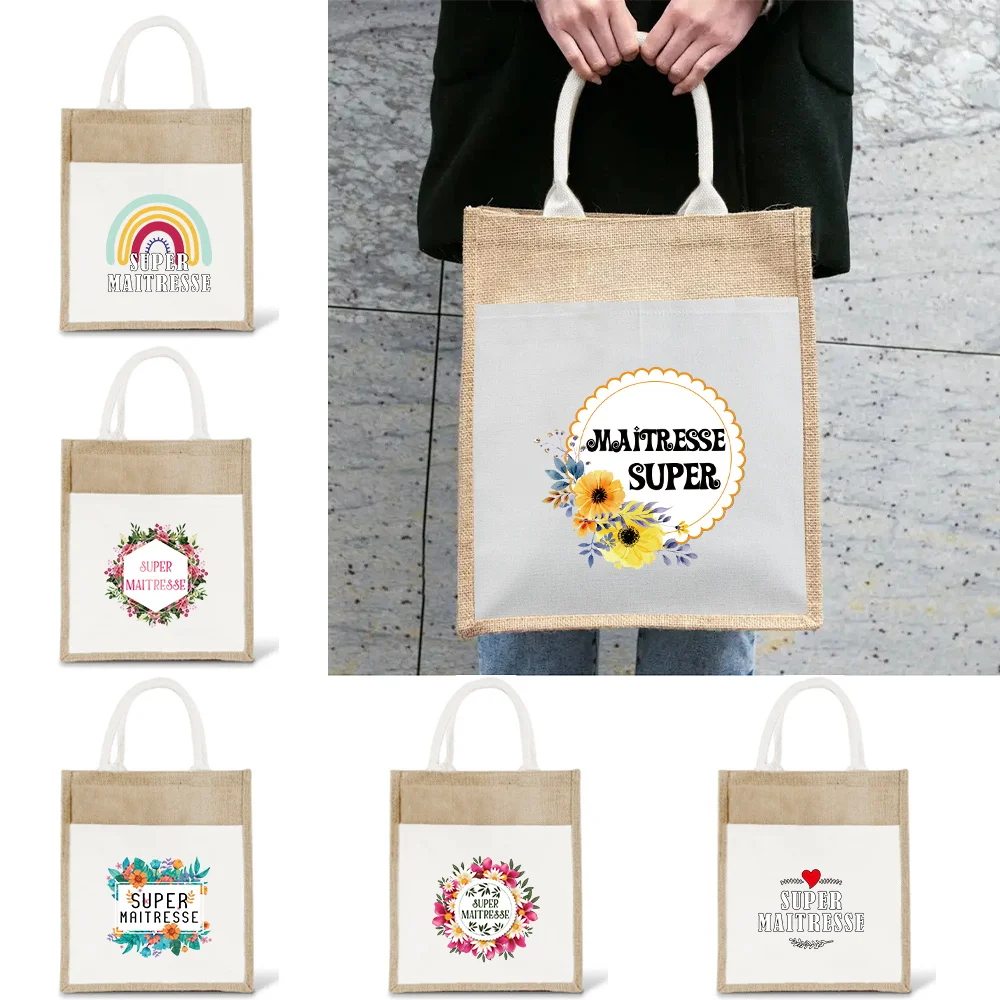 Women Bags Jute - Minimalist Linen Bag Fashionable Women's Shopping