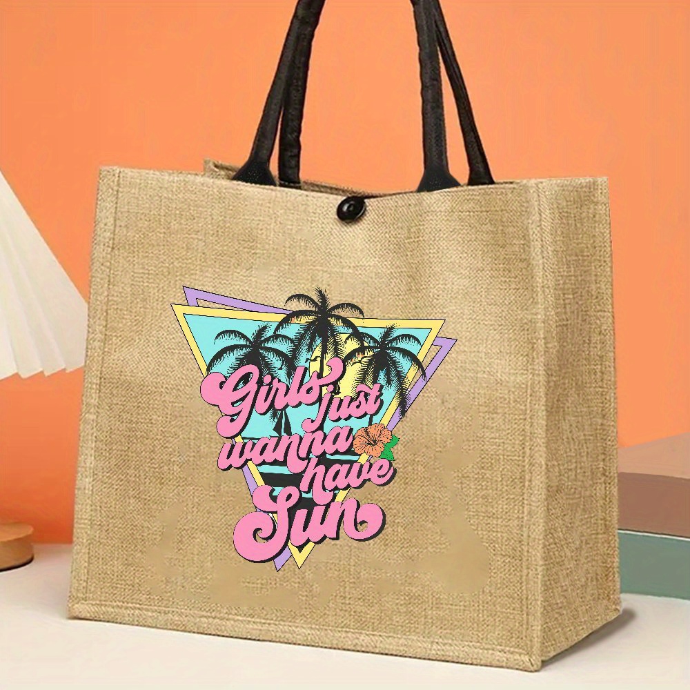 Women Bags Jute - Handmade Large Capacity Fiber Jute Tote