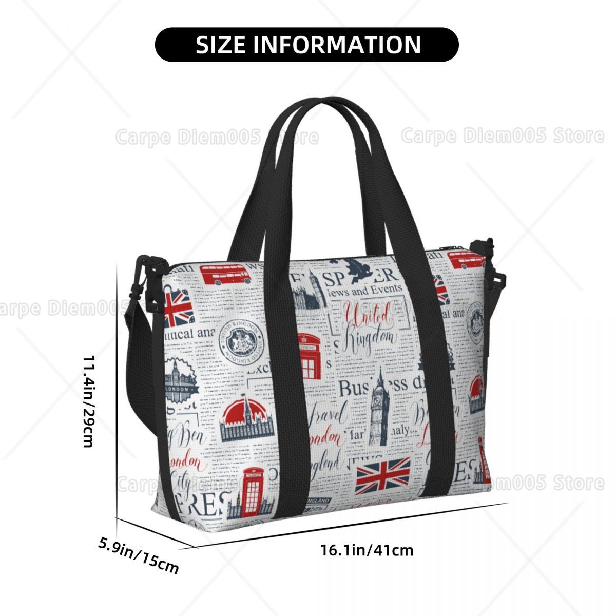 Vintage UK London Newspaper Tr - Women Bags In Uk 评论和价格