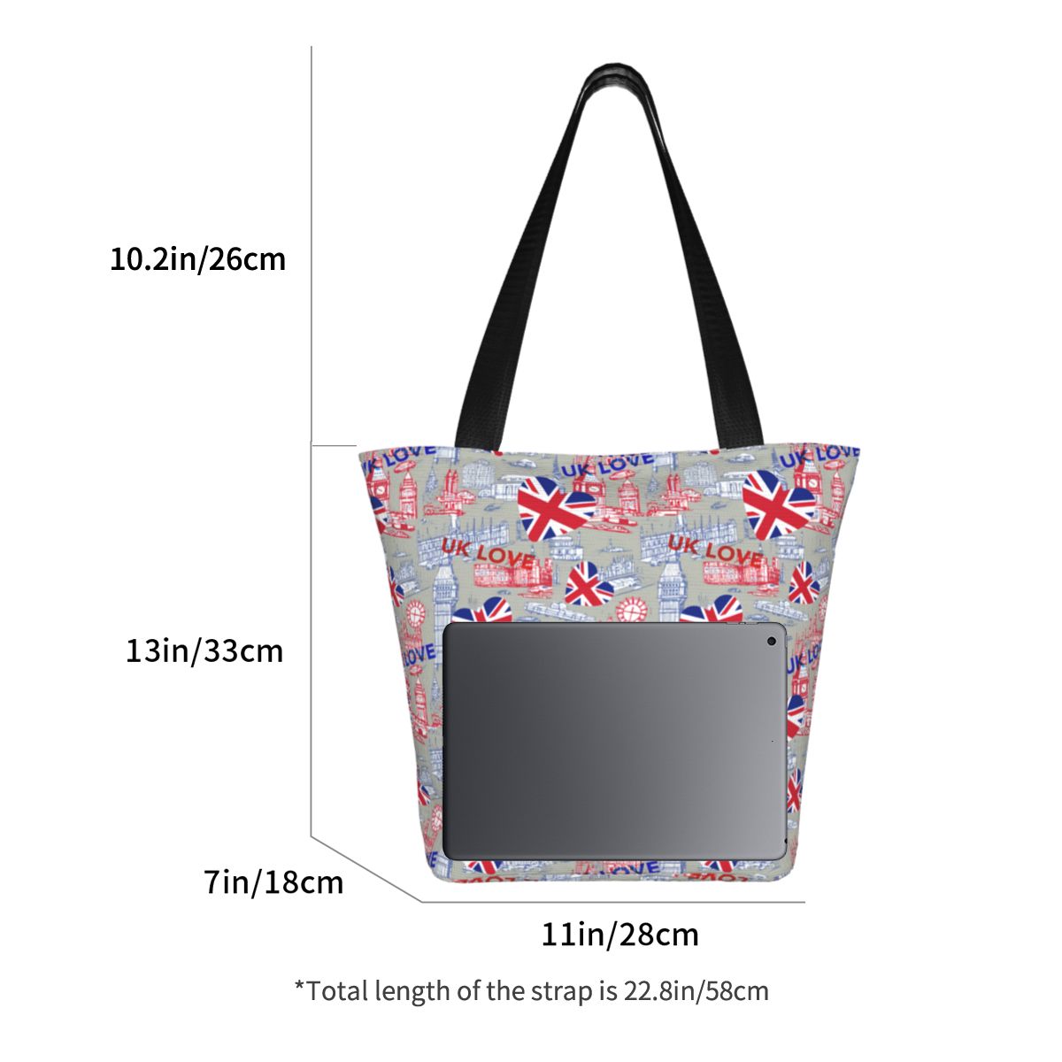 Custom Flag Of The UK Love Gro - Women Bags In Uk 评论和价格