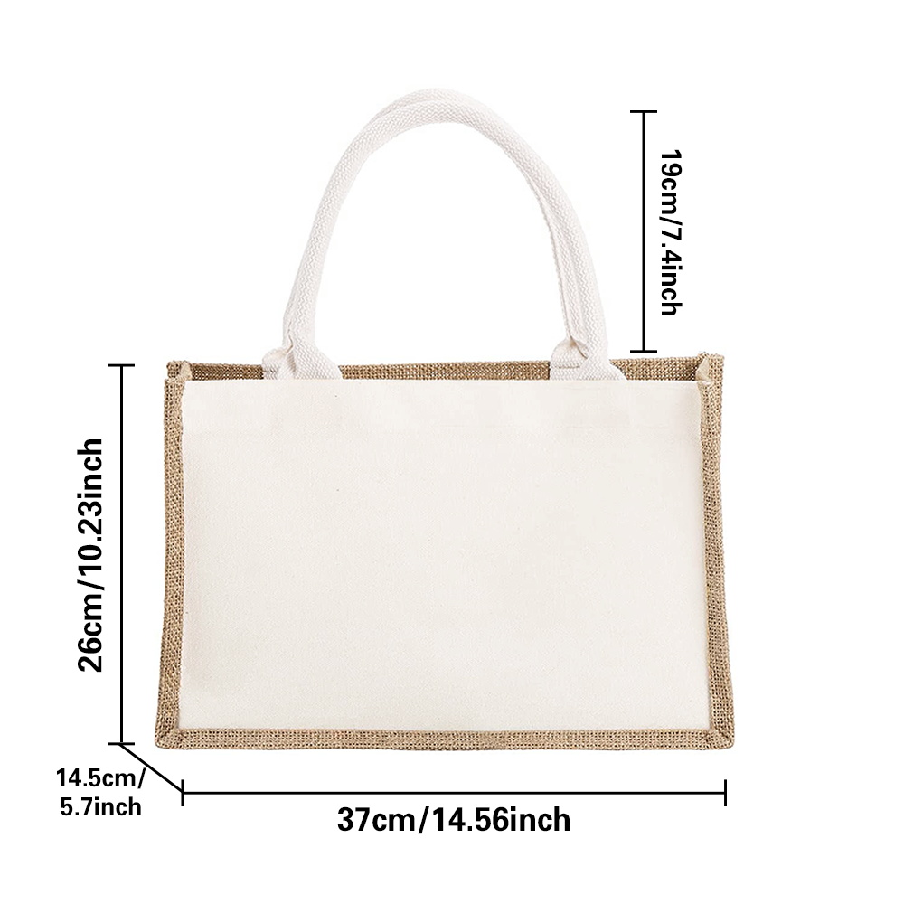 Beach Burlap Canvas Tote Bags  - Women Bags Jute 评论和价格