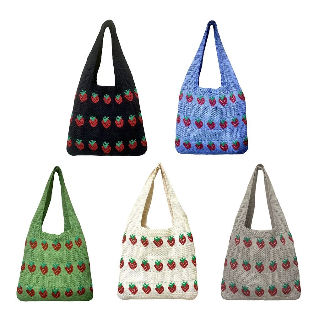 Knitted Design Women Handbag L - Crochet Market Bag 评论和价格