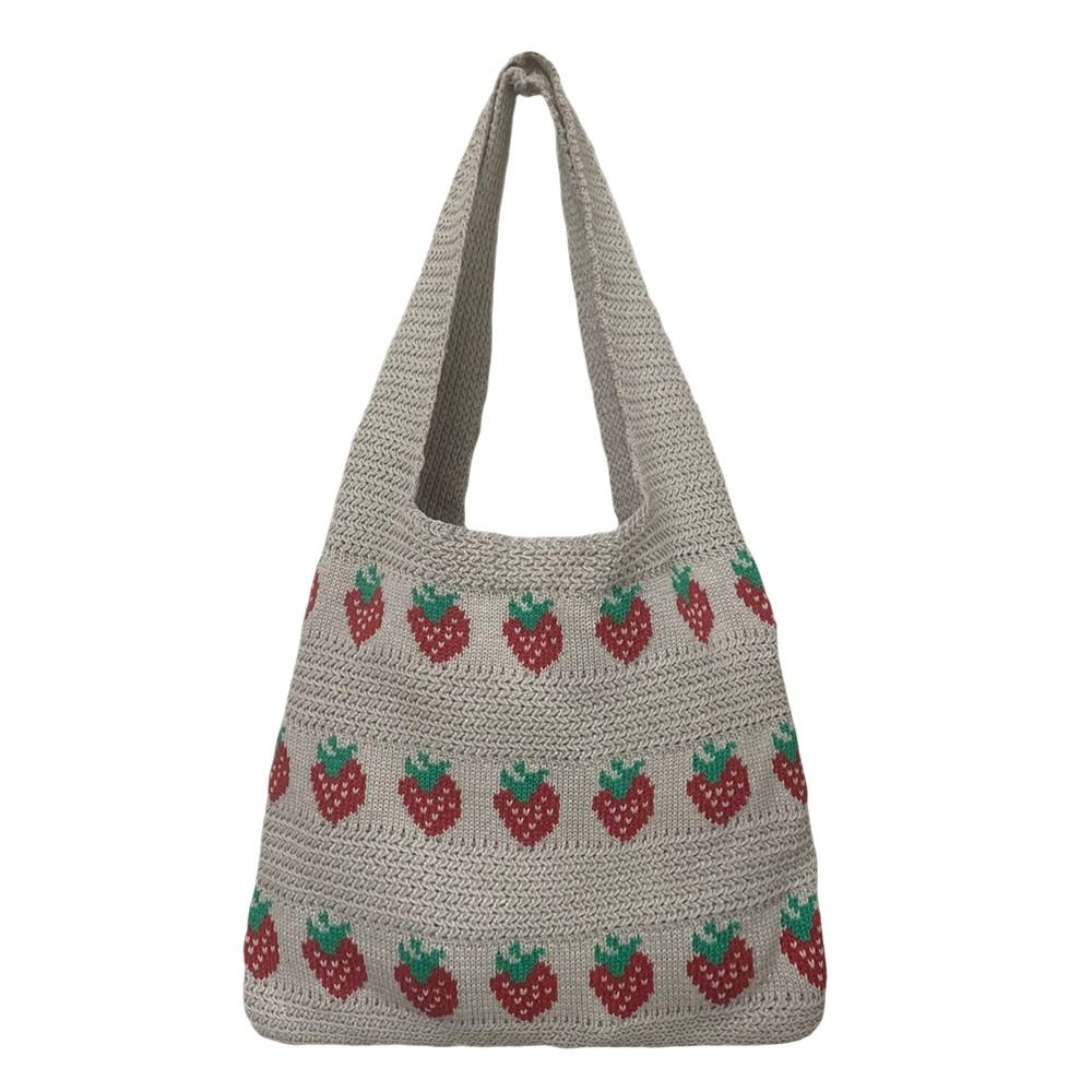 Knitted Design Women Handbag L - Crochet Market Bag 评论和价格
