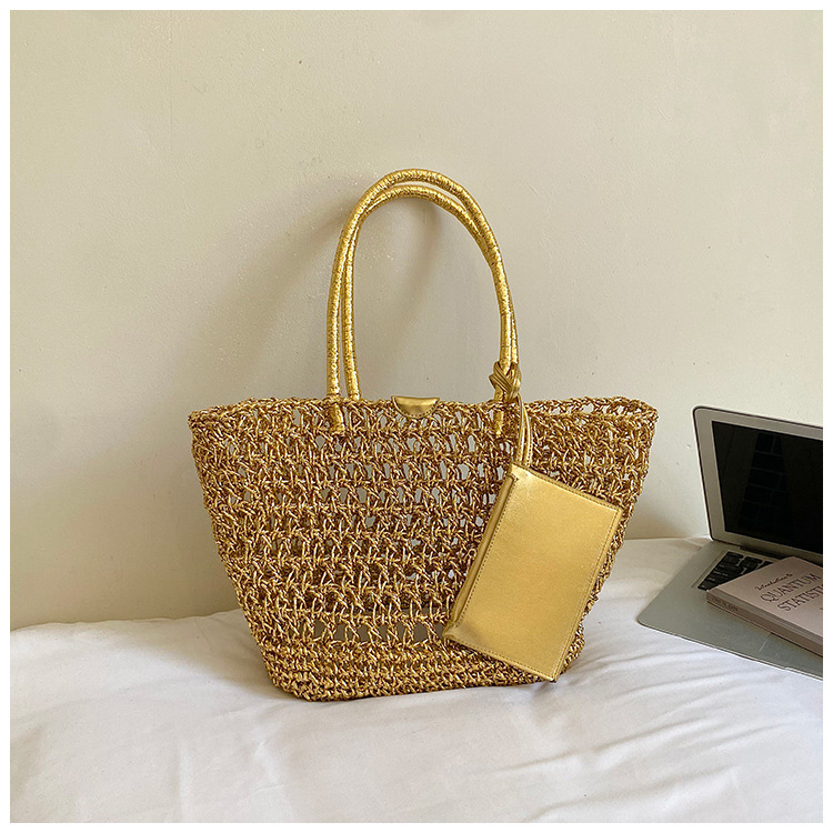 Handmade Bohemian Crochet Stra - Crochet Market Bag 评论和价格