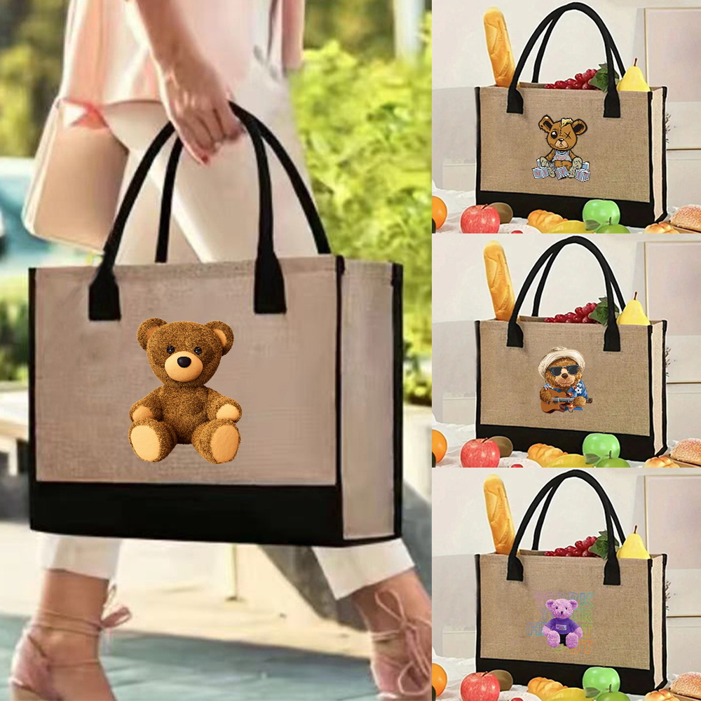 Tote Bag Vintage Jute Shopping - Women Bags Jute 评论和价格