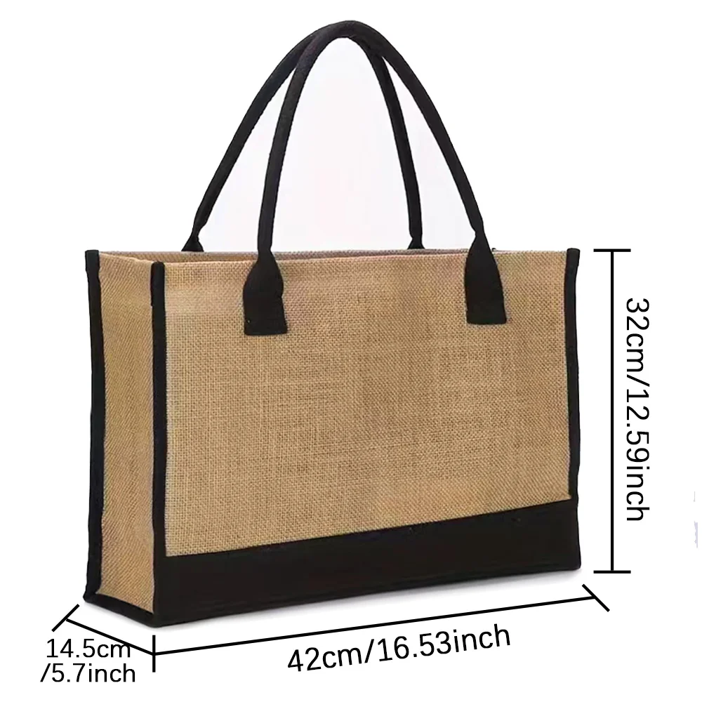 Tote Bag Vintage Jute Shopping - Women Bags Jute 评论和价格