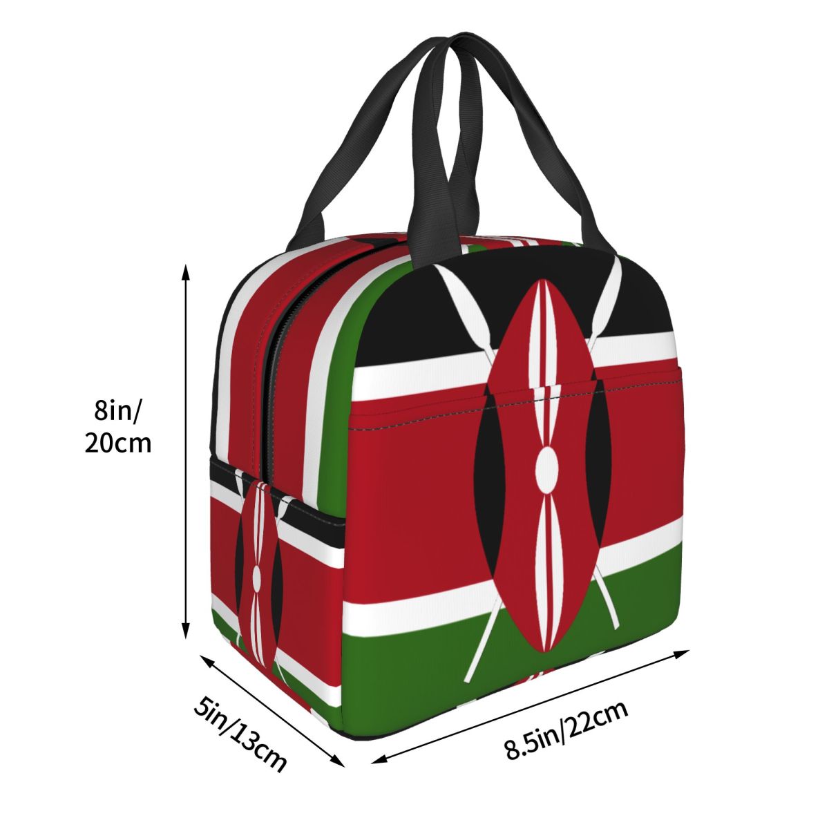 Kenya Flag Insulated Lunch Bag - Women Bags Kenya 评论和价格