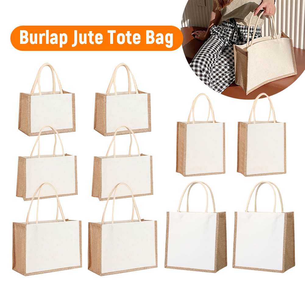 Women Grocery Tote Handbag Lar - Women Bags Jute 评论和价格