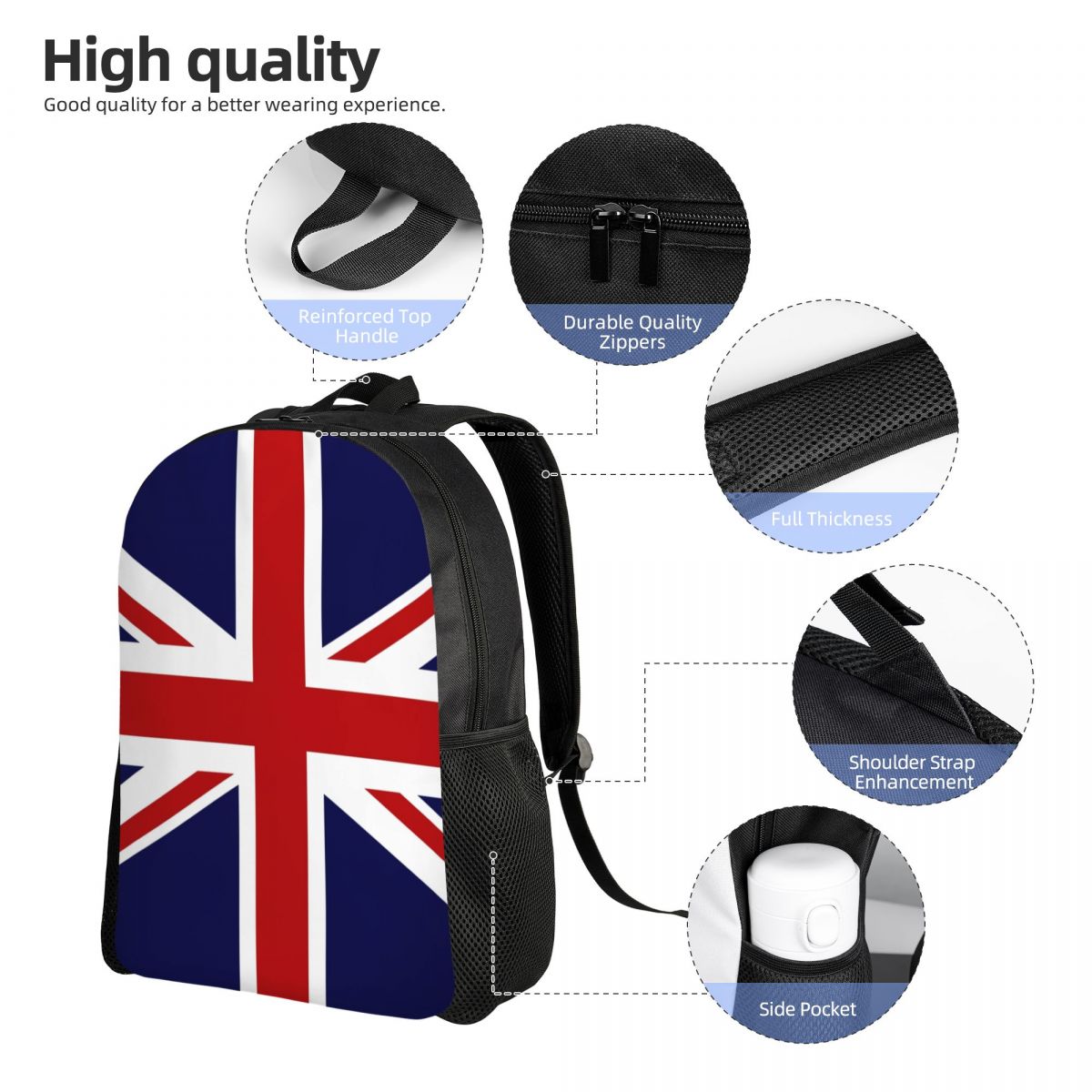 Union Jack Flag Of The UK Back - Women Bags In Uk 评论和价格