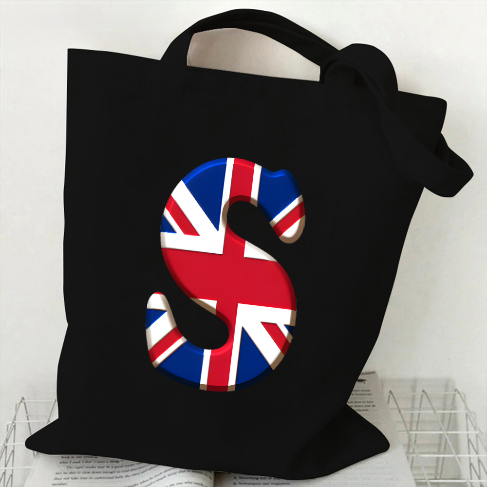 A-Z 26 Letter Canvas Tote Bag  - Women Bags In Uk 评论和价格
