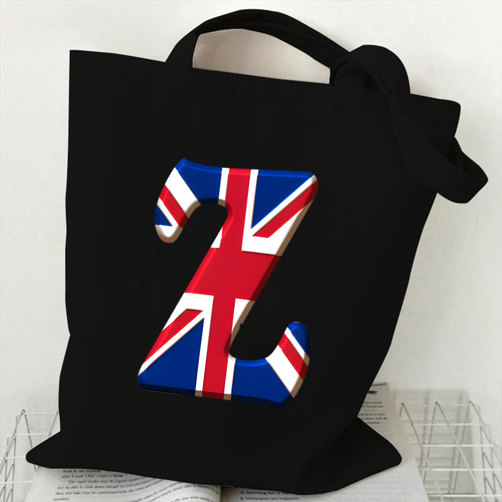 A-Z 26 Letter Canvas Tote Bag  - Women Bags In Uk 评论和价格