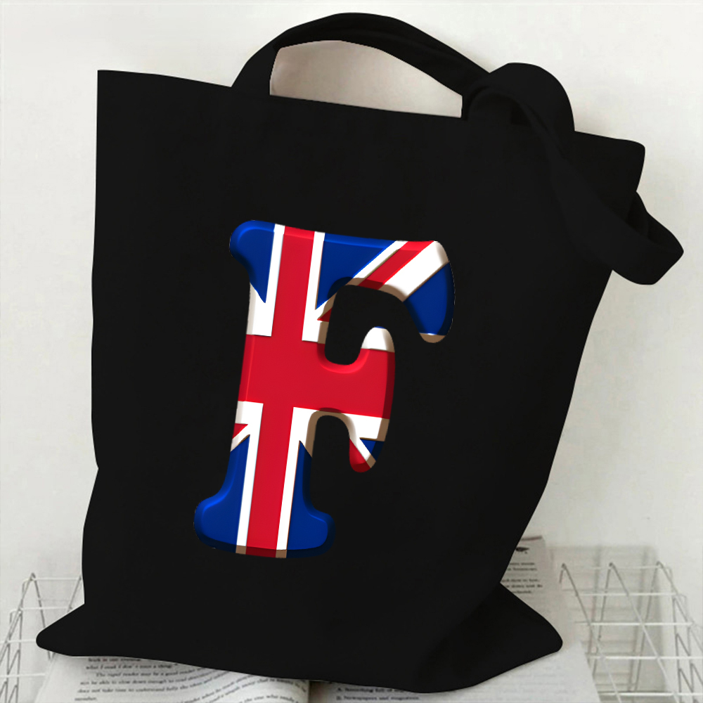 A-Z 26 Letter Canvas Tote Bag  - Women Bags In Uk 评论和价格